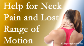 Amelia Chiropractic Clinic helps neck pain patients with limited spinal range of motion find relief of pain and restored motion.