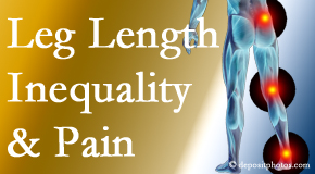 Amelia Chiropractic Clinic checks for leg length inequality as it is related to back, hip and knee pain issues.