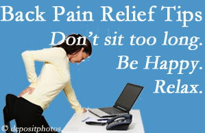 Amelia Chiropractic Clinic reminds you to not sit too long to keep back pain at bay!