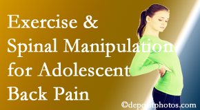 Amelia Chiropractic Clinic uses Fernandina Beach chiropractic and exercise to help back pain in adolescents. 