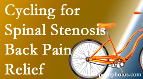 Amelia Chiropractic Clinic encourages exercise like cycling for back pain relief from lumbar spine stenosis.