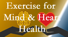 A healthy heart helps maintain a healthy mind, so Amelia Chiropractic Clinic encourages exercise.