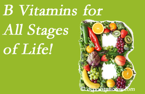  Amelia Chiropractic Clinic suggests a check of your B vitamin status for overall health throughout life. 