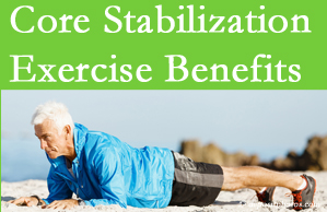 Amelia Chiropractic Clinic shares support for core stabilization exercises at any age in the management and prevention of back pain. 