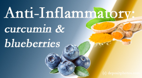 Amelia Chiropractic Clinic shares recent studies touting the anti-inflammatory benefits of curcumin and blueberries. 