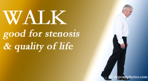 Amelia Chiropractic Clinic encourages walking and guideline-recommended non-drug therapy for spinal stenosis, reduction of its pain, and improvement in walking.
