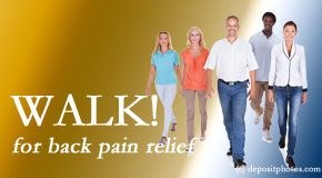 Amelia Chiropractic Clinic urges Fernandina Beach back pain sufferers to walk to ease back pain and related pain.