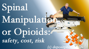 Amelia Chiropractic Clinic shares new comparison studies of the safety, cost, and effectiveness in reducing the need for further care of chronic low back pain: opioid vs spinal manipulation treatments.