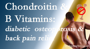 Amelia Chiropractic Clinic offers nutritional advice for back pain relief that includes chondroitin sulfate and B vitamins. 
