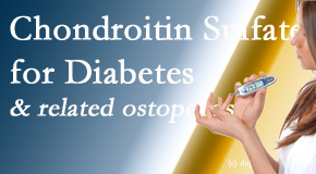 Amelia Chiropractic Clinic presents new info on the benefits of chondroitin sulfate for diabetes management of its inflammatory and osteoporotic aspects.