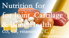 Amelia Chiropractic Clinic describes the benefits of vitamins A, C, and D as well as glucosamine and chondroitin sulfate for cartilage, joint and bone health. 