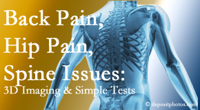Amelia Chiropractic Clinic examines back pain patients for a variety of issues like back pain and hip pain and other spine issues with imaging and clinical tests that influence a relieving chiropractic treatment plan.