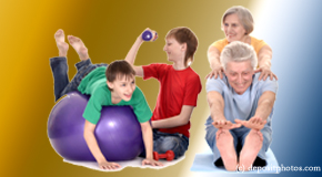 Fernandina Beach exercise image of young and older people as part of chiropractic plan