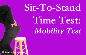 Fernandina Beach chiropractic patients are encouraged to check their mobility via the sit-to-stand test…and improve mobility by doing it!