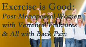 Amelia Chiropractic Clinic promotes simple yet enjoyable exercises for post-menopausal women with vertebral fractures and back pain sufferers. 