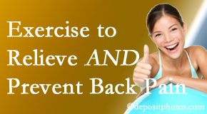Amelia Chiropractic Clinic urges Fernandina Beach back pain patients to exercise to prevent back pain as well as get relief from back pain. 
