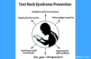Amelia Chiropractic Clinic shares a prevention plan for text neck syndrome: better posture, frequent breaks, manipulation.