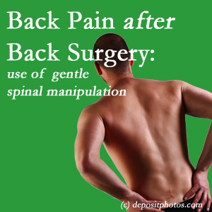 picture of a Fernandina Beach spinal manipulation for back pain after back surgery