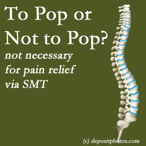 Fernandina Beach chiropractic spinal manipulation treatment may be noisy...or not! SMT is effective either way.